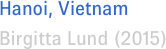 Hanoi, Vietnam  Birgitta Lund (2015)